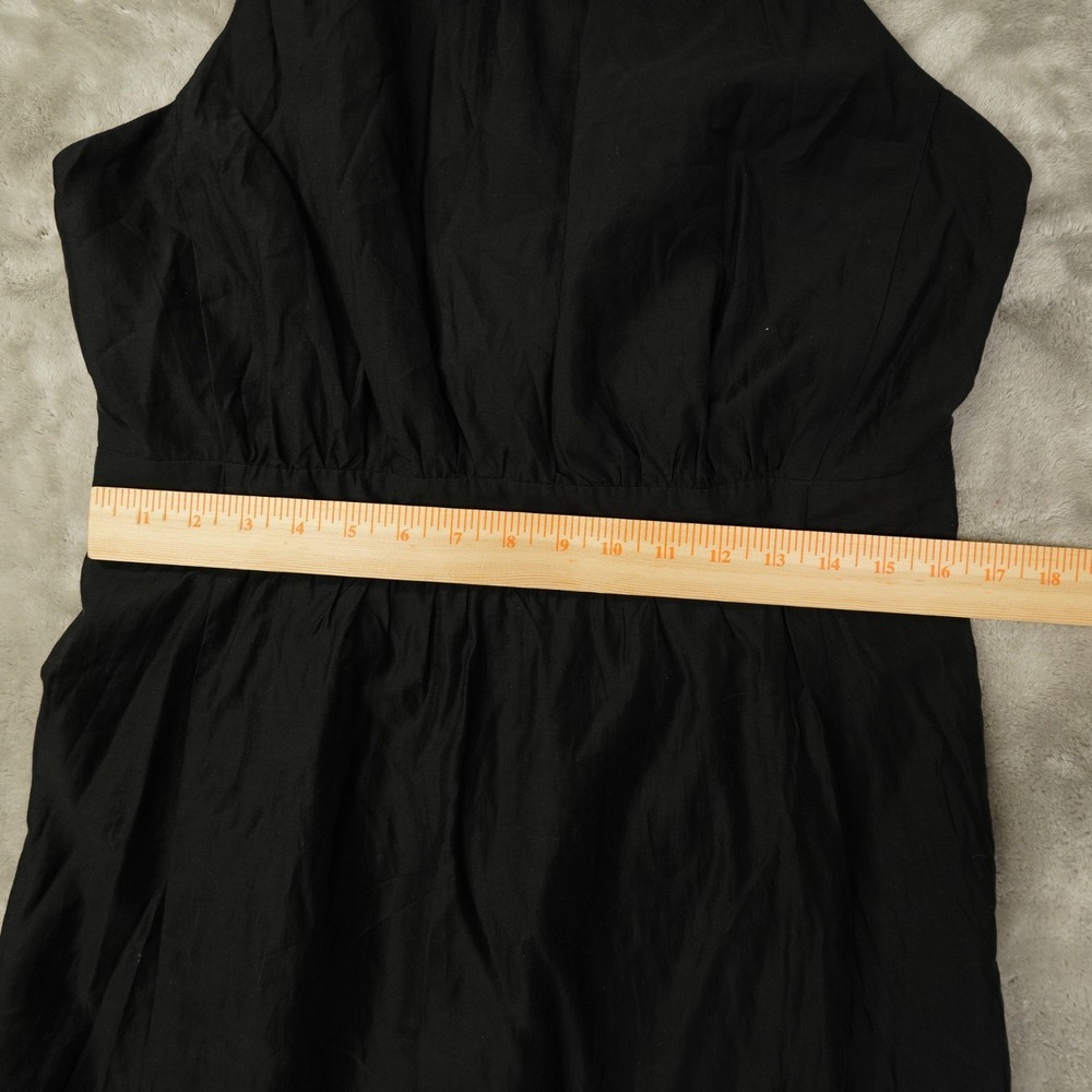 Banana Republic Dress Womens 12 NWT Black Lined Halter Ruffle Neck Chic Cocktail - Picture 6 of 11
